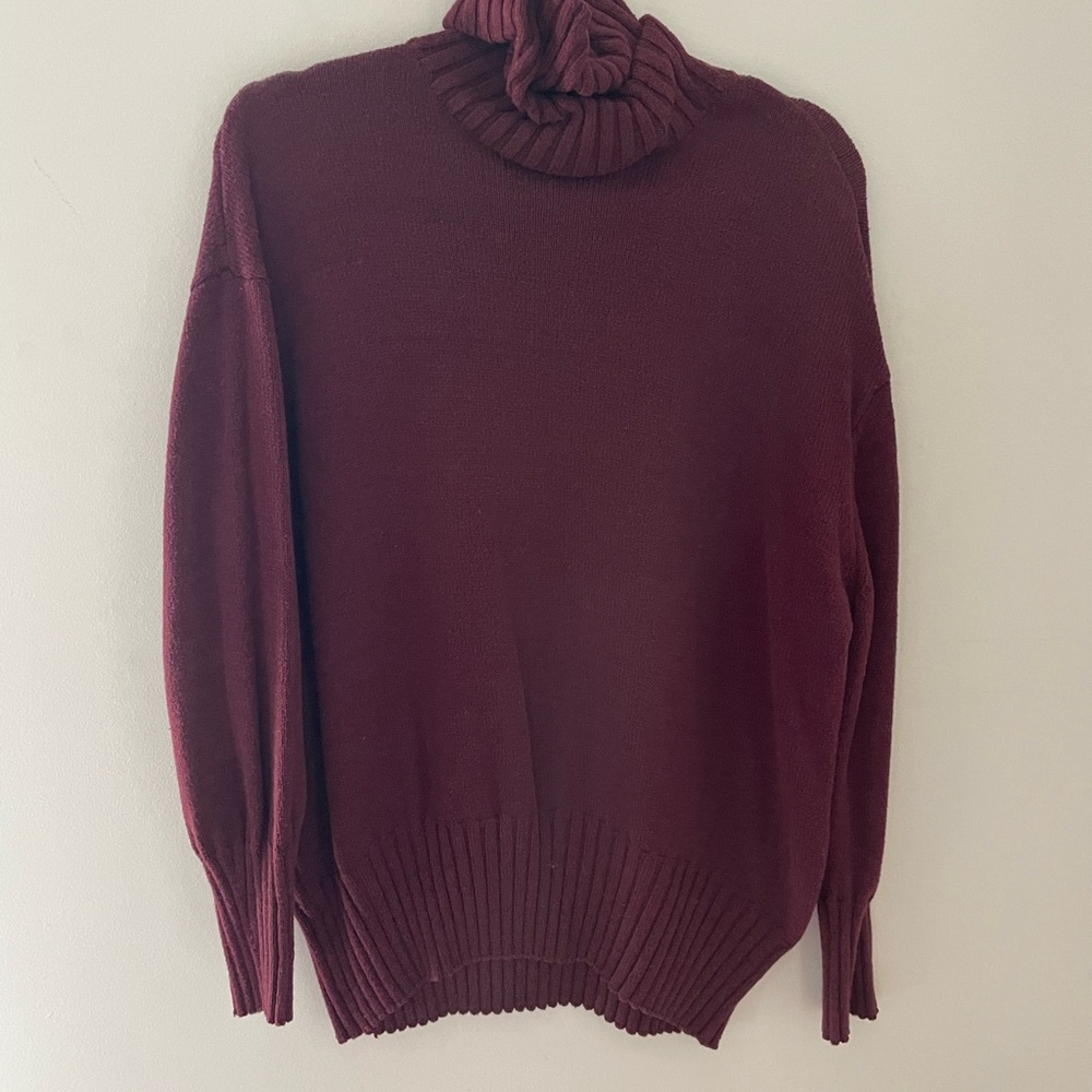 a new day Burgundy Cowl Neck Sweater